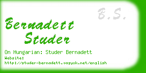 bernadett studer business card